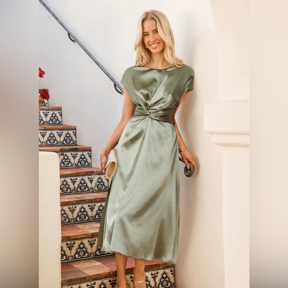 Cupshe Green Maxi Wrap Dress